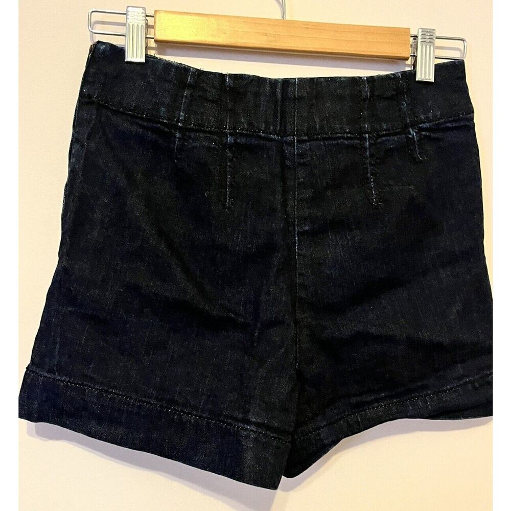 French Connection Side Zip Denim Shorts •Women M 10• Vintage Y2K Hot Pants Paris